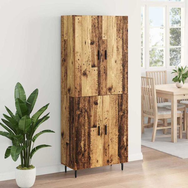 vidaXL Haut Armoire 2 pcs Bois Ancien Bois d'ing&eacute;nierie