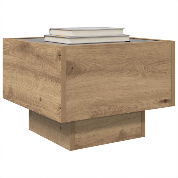 vidaXL Table basse Ch&ecirc;ne artisanal 40 x 40 x 30 cm Bois d'ing&eacute;nierie