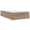 vidaXL Cadre de lit avec matelas avec matelas 2 pcs Tan PVC