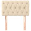 vidaXL T&ecirc;te de lit Cr&egrave;me 80x7x78/88 cm Tissu