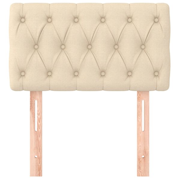 vidaXL T&ecirc;te de lit Cr&egrave;me 80x7x78/88 cm Tissu
