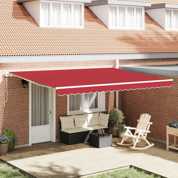 vidaXL Toile de rechange pour auvent Rouge 430 x 295 cm Polyester