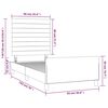 vidaXL Cadre de lit sans matelas marron fonc&eacute; 90x190 cm tissu
