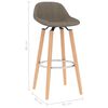 vidaXL Tabourets de bar lot de 2 taupe tissu