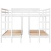 vidaXL Lit superpos&eacute; triple blanc 200x200/80x200 cm bois de pin massif