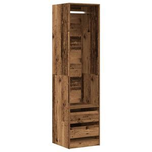 vidaXL Garde-robe vieux bois 50x50x200 cm bois d'ing&eacute;nierie