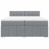vidaXL Sommier &agrave; lattes de lit avec matelas Gris clair 200x200cm Tissu