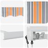 vidaXL Auvent R&eacute;tractable Multicolore 500 &times; 300 cm Tissu, M&eacute;tal