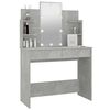 vidaXL Coiffeuse avec LED Gris b&eacute;ton 96x40x142 cm