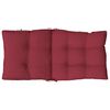 vidaXL Coussins de chaise &agrave; dossier bas lot de 2 rouge bordeaux