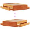 vidaXL Cadre de lit sans matelas avec tiroirs 140x190 cm bois de pin