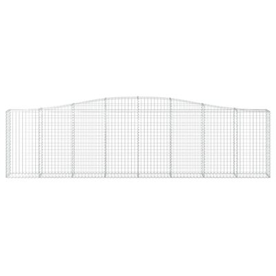 vidaXL Panier de gabions arqué 400x30x100/120 cm Fer galvanisé