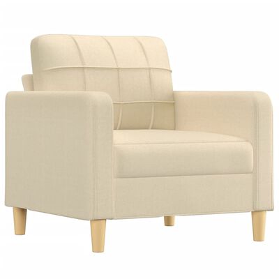 vidaXL Fauteuil Crème 60 cm Tissu