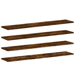 vidaXL &Eacute;tag&egrave;res murales 4pcs ch&ecirc;ne fum&eacute; 100x20x1,5cm bois d'ing&eacute;nierie