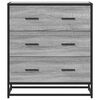 vidaXL Buffet sonoma gris 68x35x76 cm bois d'ing&eacute;nierie et m&eacute;tal