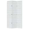 vidaXL Cloison de s&eacute;paration 3 panneaux blanc bois de paulownia massif