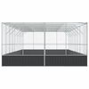 vidaXL Voli&egrave;re avec extension argent&eacute; 832x414x212 cm acier