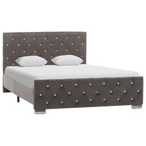 vidaXL Cadre de lit sans matelas gris tissu 120x200 cm