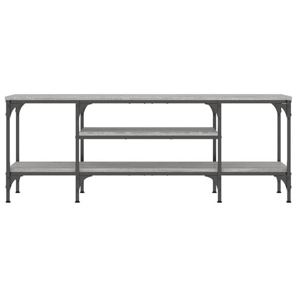 vidaXL Meuble TV sonoma gris 121x35x45 cm bois d'ingénierie et fer