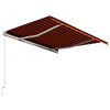 vidaXL Auvent manuel r&eacute;tractable 300x250 cm Orange et marron