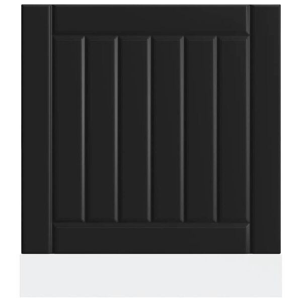 vidaXL Panneau de lave-vaisselle Lucca noir bois d'ingénierie