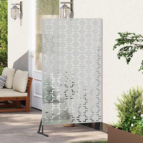vidaXL &Eacute;cran de confidentialit&eacute; Gris 100 x 50 x 180 cm Acier