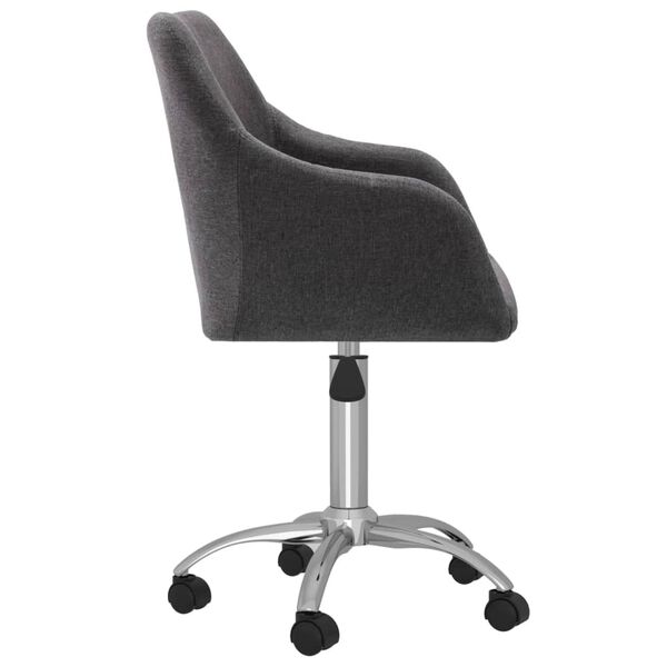 vidaXL Chaises pivotantes &agrave; manger lot de 2 taupe tissu
