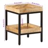 vidaXL Table d'appoint Marron 35 x 35 x 45 cm Bois de mangue massif