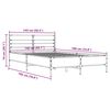 vidaXL Cadre de lit sans matelas ch&ecirc;ne marron 140x190 cm