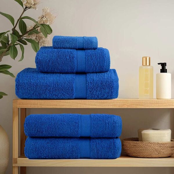vidaXL Serviettes de douche FROGN 4 pcs bleu 70x140 cm 360 g/m&sup2;