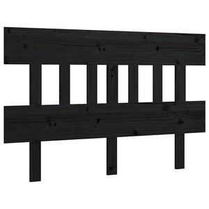 vidaXL T&ecirc;te de lit Noir 143,5x3x81 cm Bois massif de pin