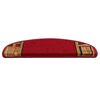 vidaXL Tapis d'escalier autocollants 15 pcs Rouge 65x21x4 cm