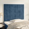 vidaXL T&ecirc;te de lit Bleu fonc&eacute; 80x5x118/128 cm Velours