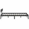 vidaXL Cadre de lit sans matelas gris bois massif 140x200 cm