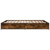 vidaXL Cadre de lit sans matelas ch&ecirc;ne fum&eacute; 120x200 cm