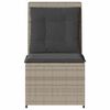 vidaXL Canap&eacute; de jardin avec coussin Gris clair polyrotin