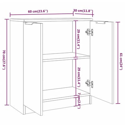 vidaXL Buffets 3 pcs gris béton bois d'ingénierie