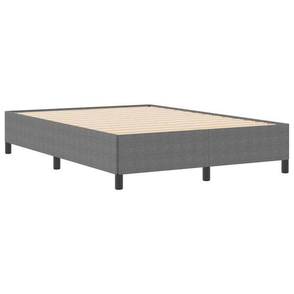 vidaXL Lit &agrave; ressorts Gris clair 140 x 190 cm Velours