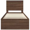 vidaXL Cadre de lit Ch&ecirc;ne brun 75 x 190 cm Bois de pin massif