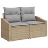 vidaXL Ensemble de canap&eacute; de jardin 6 pcs Beige Poly rotin