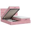 vidaXL Lit ottoman avec matelas avec t&ecirc;te de lit 2 pc Rose Velours