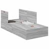 vidaXL Cadre de lit avec rangement avec porte Gris Sonoma 80 x 200 cm