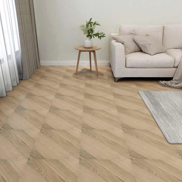 vidaXL Planches de sol 55 pcs Marron 5,11 m&sup2; PVC