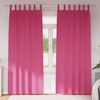 vidaXL Rideaux occultants avec anneaux 2 pcs Rose vif 260 x 140 cm