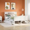 vidaXL Lit biblioth&egrave;que sans matelas blanc 150x200 cm bois pin massif