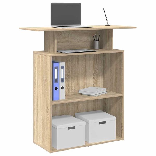 vidaXL Bureau de r&eacute;ception Ch&ecirc;ne Sonoma 100x40x104 cm Bois d'ing&eacute;nierie