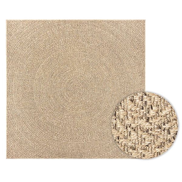vidaXL Tapis ZIZUR 240x240 cm aspect de jute int&eacute;rieur et ext&eacute;rieur