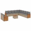 vidaXL Salon de jardin avec coussins 12 pcs beige r&eacute;sine tress&eacute;e