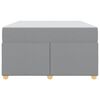 vidaXL Cadre de lit avec matelas Gris clair 120 x 190 cm tissu
