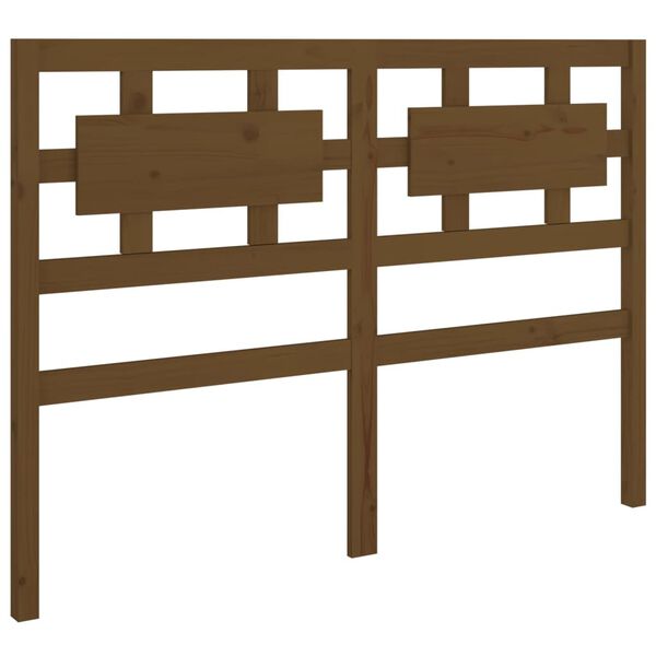 vidaXL T&ecirc;te de lit Marron miel 145,5x4x100 cm Bois massif de pin